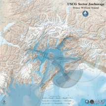 Geological map of USCG Sector Anchorage area, detailing terrain features and geological formations.