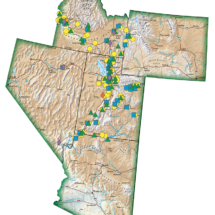 Sales territory map of the Mountain West region showing business assets across western states.