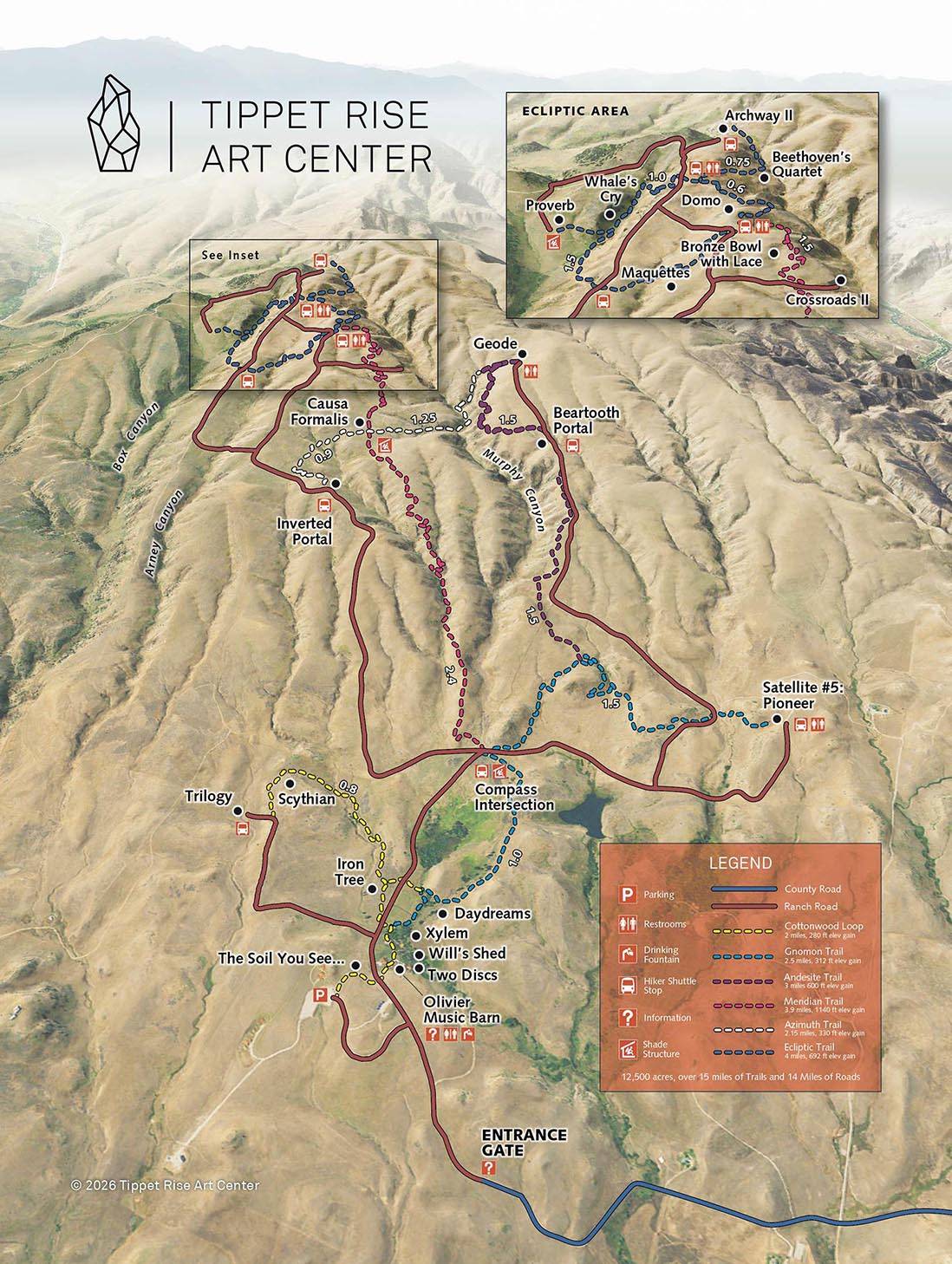 Map of the Tippet Rise Art Center