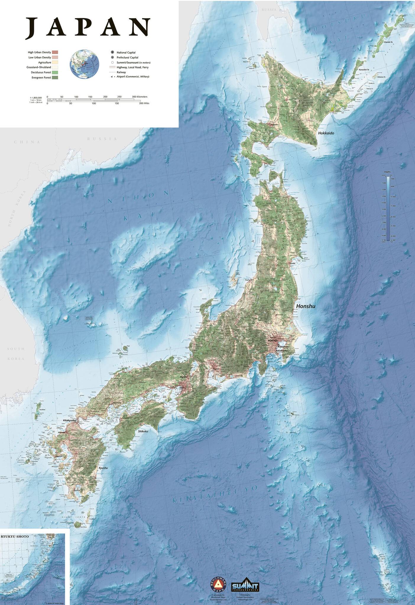 Detailed Map of Japan