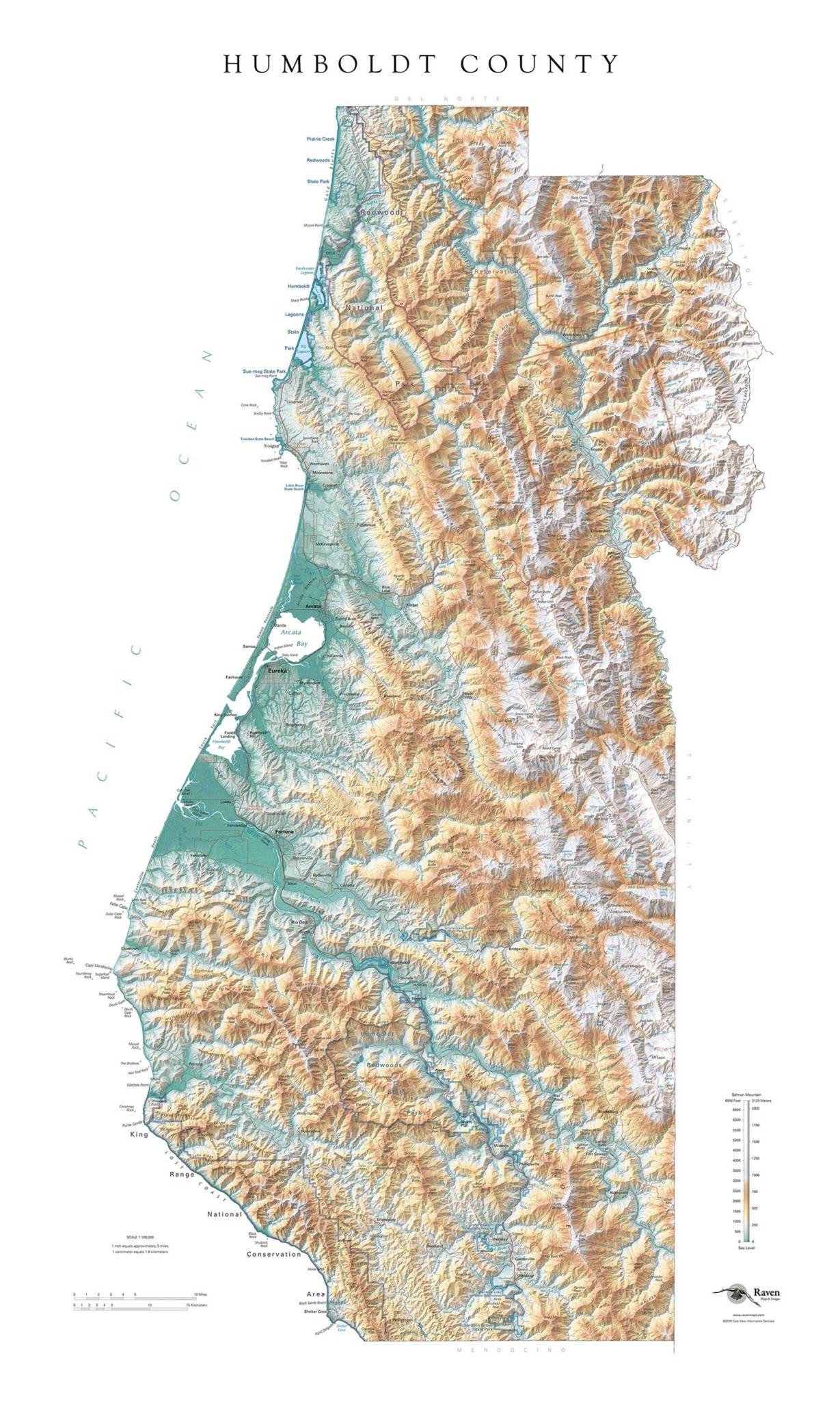 Raven Map of Humboldt County